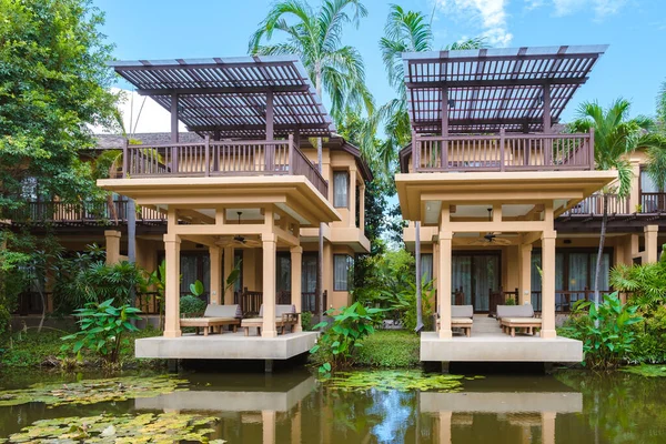 Hua Hin Thailand Tropische Zwembad Villa Een Tropische Tuin Een — Stockfoto
