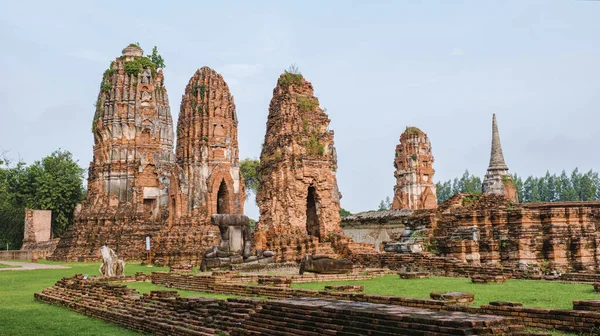 Ayutthaya Thailand Wat Mahathat Temple Stupa Pagoda Morning Ayyuthaya Thailand — Photo