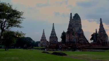 Ayutthaya, Thailand at Wat Chaiwatthanaram during sunset in Ayutthaya Thailand. 