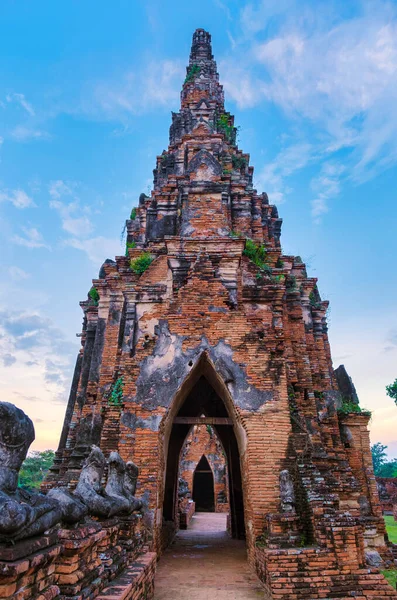Ayutthaya Thailand Wat Chaiwatthanaram Sunset Ayutthaya Thailand — Stockfoto