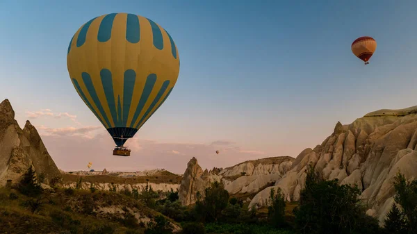 Восход Солнца Воздушными Шарами Каппадокии Турция Воздушные Шары Каппадокии Гореме — стоковое фото