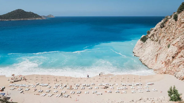 Kaputas Pláž Lycia Pobřeží Turecko Kaputas Beach Středozemní Moře Kas — Stock fotografie