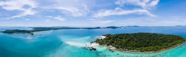 Isla Tropical Con Océano Cristalino Koh Kham Trat Tailandia Vista — Foto de Stock