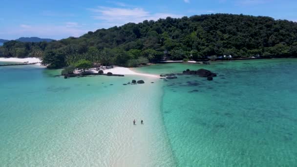 Koh Kham Trat Thaïlande Vue Aérienne Île Tropicale Près Koh — Video