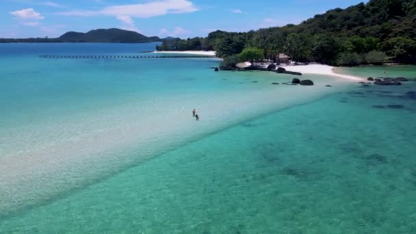 Koh Kham Trat Tailandia Vista Aérea Isla Tropical Cerca Koh — Vídeos de Stock