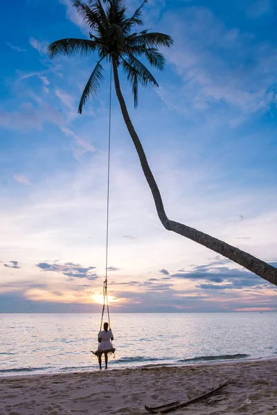 Tropisch Eiland Koh Kood Een Tropisch Strandparadijs Met Een Strandschommel — Stockfoto