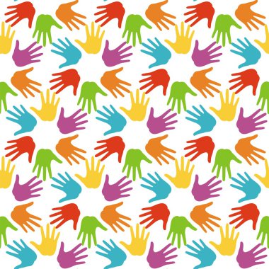 Renkli elleri ile Seamless Modeli