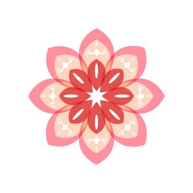 Kırmızı çiçek. vektör.