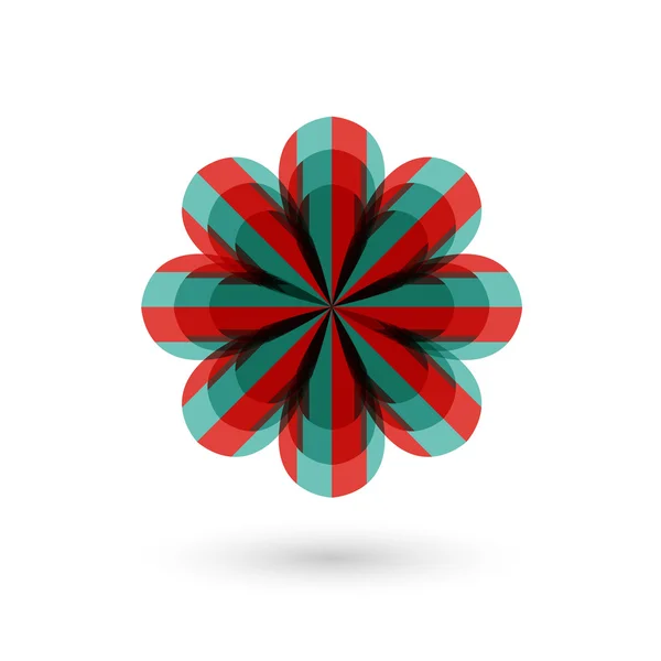Parlak renkli desenli çiçek. Kırmızı ve mavi — Stok Vektör