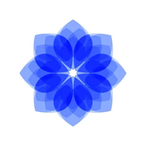 Fleur avec des motifs colorés lumineux. Modélisé. bleu — Image vectorielle