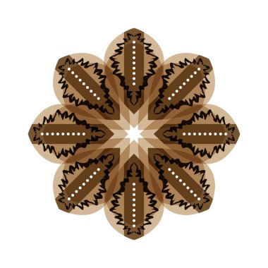 Çiçek deseni, kahverengi. vektör