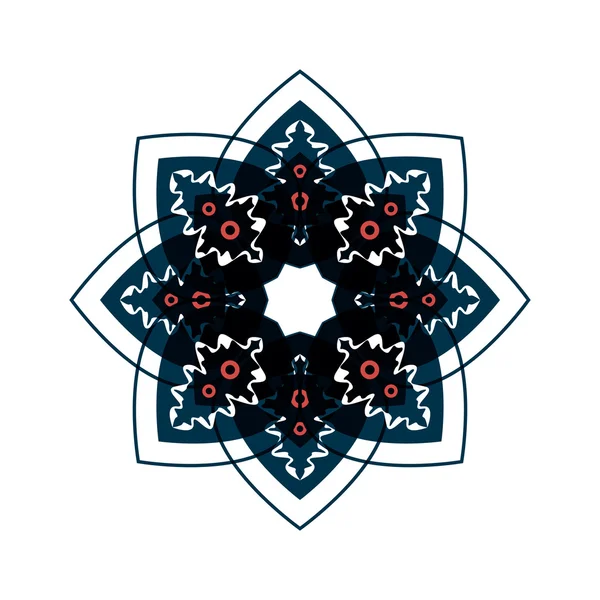 Pétales de fleurs motif bleu-rouge — Image vectorielle