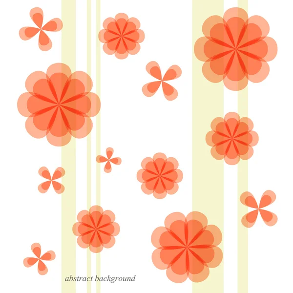 Fond abstrait, fleur orange Illustration De Stock