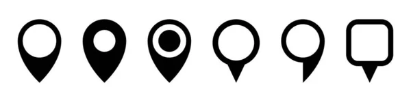 Pin Map Icon Set Einfaches Design — Stockvektor