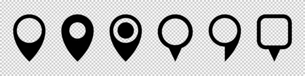Pin Mapa Icono Conjunto Diseño Simple — Archivo Imágenes Vectoriales