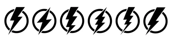 Flash Icon Set Simple Design — стоковый вектор