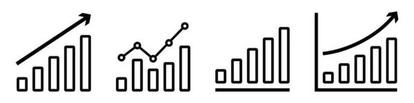 Gráfico Icono Conjunto Diseño Simple — Vector de stock