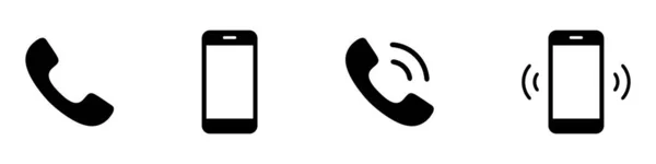 Ring Phones Icon Set Simple Design — ストックベクタ