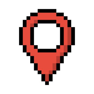 Pin piksel simgesi basit tasarım ayarlandı