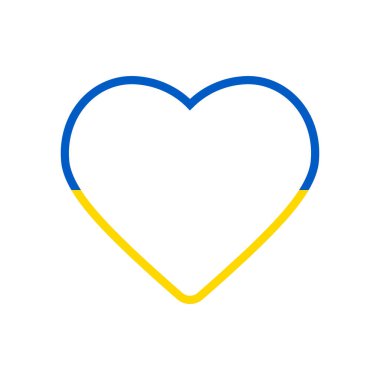 Kalp Ukrayna bayrak simgesi