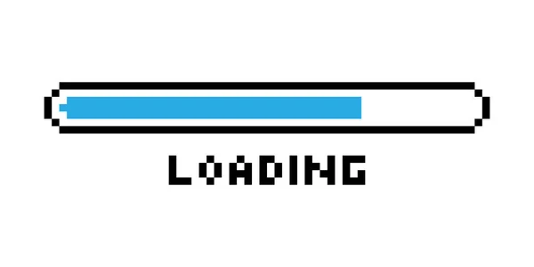 Loading Bar Pixel Icon Simple Design — Wektor stockowy
