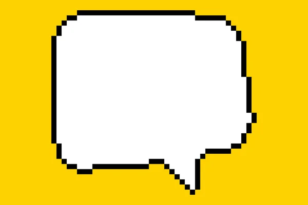Pixel Speech Bubble Icon Simple Design — Stock Vector