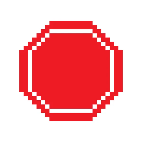 Pixel Road Sign Icon Simple Design — Stockový vektor