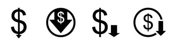 Dollar Icon Set — Wektor stockowy
