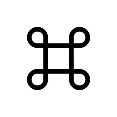 Komut düğmesi simgesi. Yol işareti