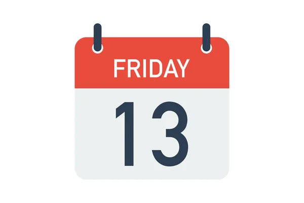 Kalender Freitag Symbol Einfaches Design — Stockvektor