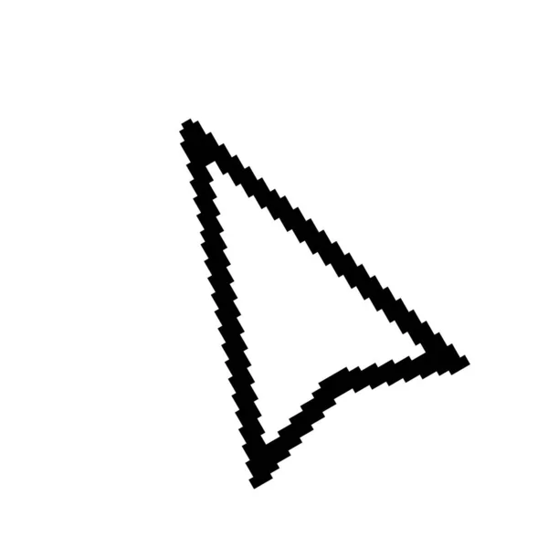 Simbolo Icona Freccia Cursore Pixel — Vettoriale Stock