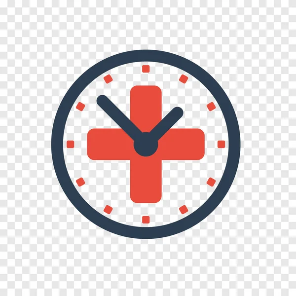 Χρονική Ιατρική Σύμβολο Εικονίδιο Σταυρό — Διανυσματικό Αρχείο