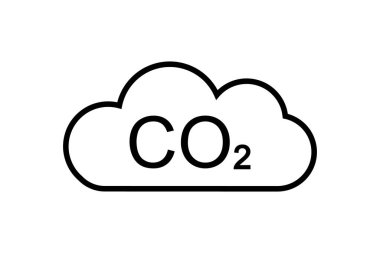 CO2 bulut simgesi basit tasarım