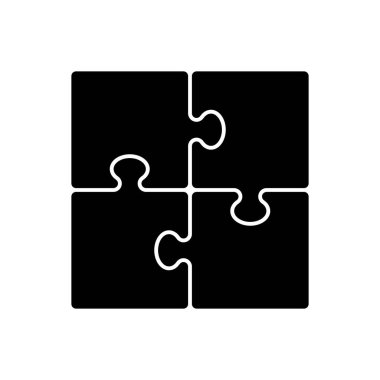 Bulmaca simgesi basit tasarım ayarlandı