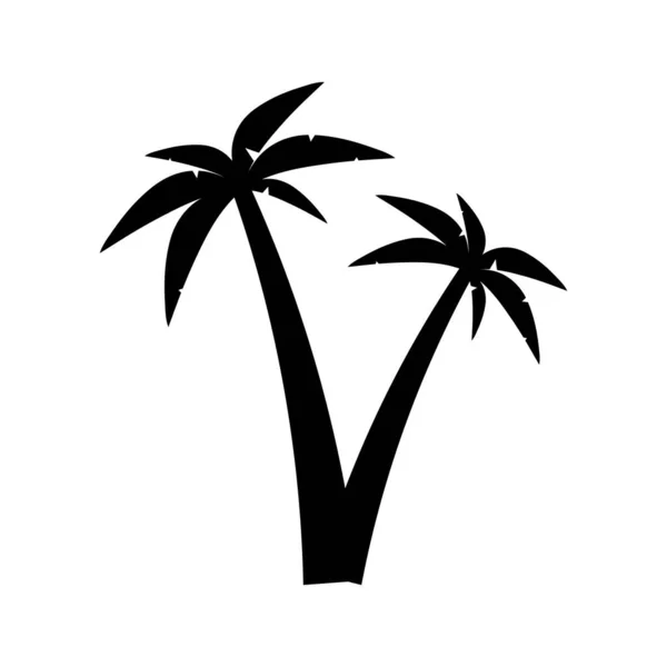 Jednoduchý Design Symbolu Ikony Palmy — Stockový vektor