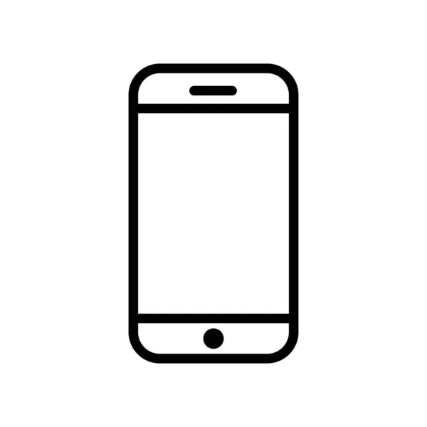 Smartphone Line Icon Simple Design — ストックベクタ