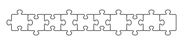 Linia Różne Zestaw Ikon Puzzle — Wektor stockowy