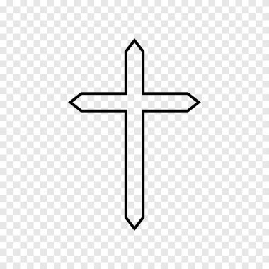 Hıristiyan haç simgesi basit tasarım