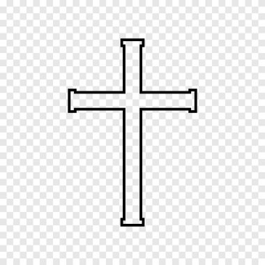 Hıristiyan haç simgesi basit tasarım