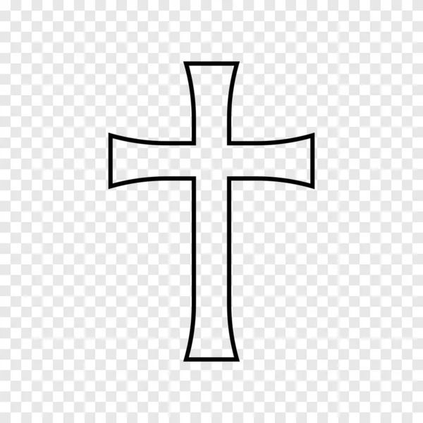Christian Cross Icon Simple Design — Stok Vektör