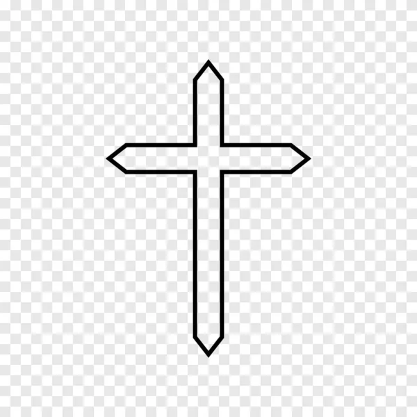 Christian Cross Icon Simple Design — Διανυσματικό Αρχείο