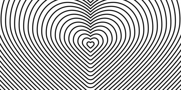 Heart Love Line Background Art — Stock Vector