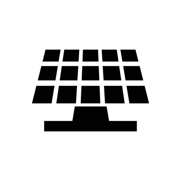 Panel Solar Icono Símbolo Diseño Simple — Archivo Imágenes Vectoriales
