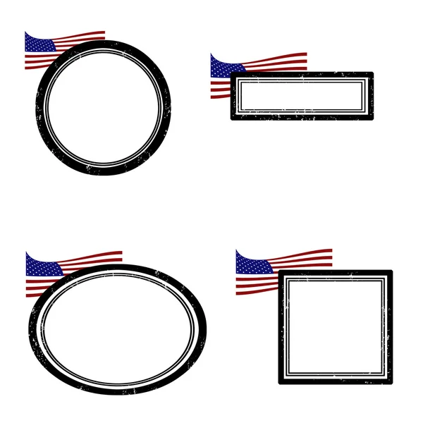 Set di francobolli america — Vettoriale Stock