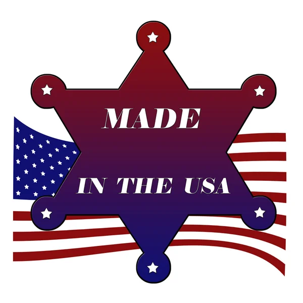 Made in USA stella Vettoriali Stock Royalty Free