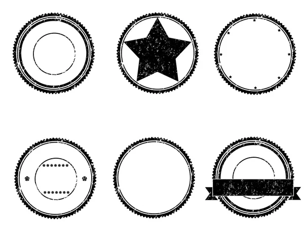 Set timbres vides noirs — Image vectorielle