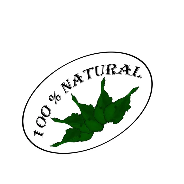 100 percent natural — Stock Vector