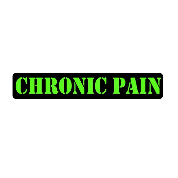 Green chronic pain — Stock Vector