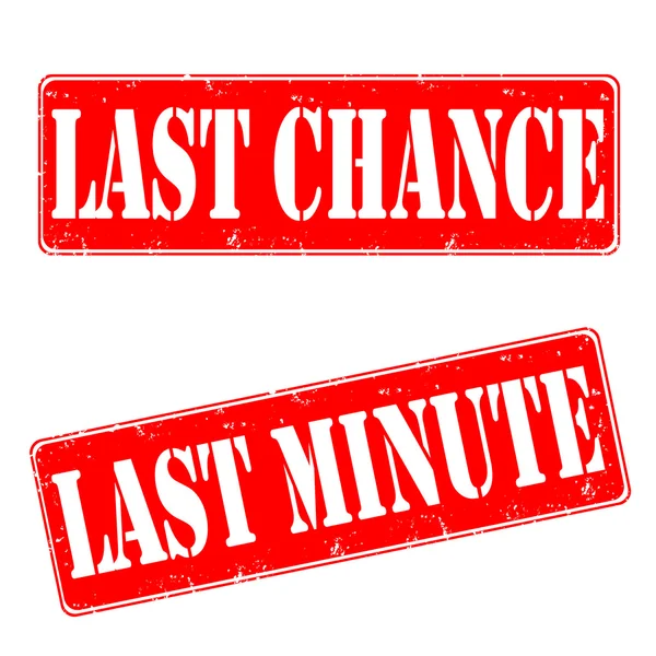 Last chance, last minute — Stock Vector