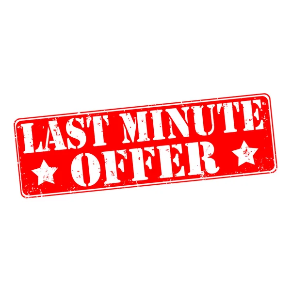 Offerta last minute Illustrazione Stock